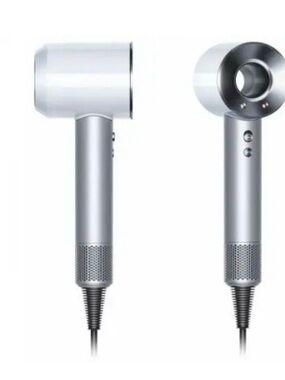 Dyson Silver and White Supersonic-Style Hair Dryer